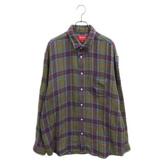 シュプリーム(Supreme)のSUPREME シュプリーム 23SS Basket Weave Plaid Shirt バスケット ウィーブ プレイド コットン チェック 長袖シャツ マルチ(シャツ)