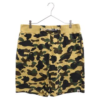 アベイシングエイプ(A BATHING APE)のA BATHING APE アベイシングエイプ ABC CAMO SWEAT SHORTS カモ コットン スウェット ショーツ ハーフパンツ カーキ 001SPI301015M(ショートパンツ)