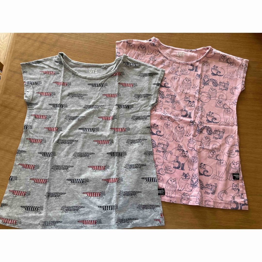 UNIQLO(ユニクロ)の110サイズ　2枚セット キッズ/ベビー/マタニティのキッズ服女の子用(90cm~)(Tシャツ/カットソー)の商品写真