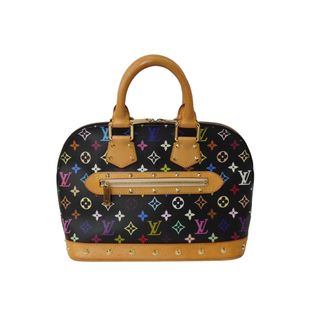 ルイヴィトン(LOUIS VUITTON)のLOUIS VUITTON ルイヴィトン モノグラムマルチ ハンドバッグ アルマ M92646 ブラック マルチ ゴールド金具 美品 中古 62476(ハンドバッグ)