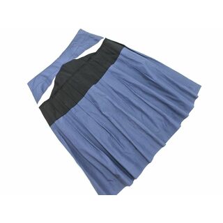 SONIA RYKIEL ソニアリキエル タック Aライン 台形 スカート size40/紺 ■◇ レディース