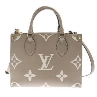 LOUIS VUITTON - LOUIS VUITTON ルイヴィトン モノグラムアンプラント オンザゴー PM 2WAY トゥルトレール ICチップ ベージュ レディース M45779