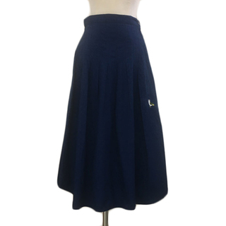 ネネット(Ne-net)のネネット スカート フレア ロング 刺繍 ワンポイント 総柄 1 紺 ネイビー(ロングスカート)