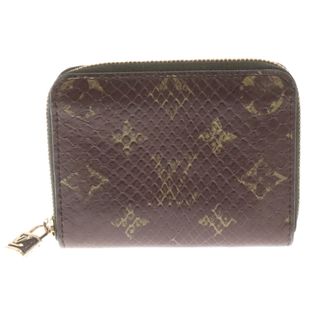 ルイヴィトン(LOUIS VUITTON)のLOUIS VUITTON ルイヴィトン モノグラム・ ジッピー・コインパース パイソン ブラウン カードケース/財布 N80149 ICチップ(コインケース/小銭入れ)