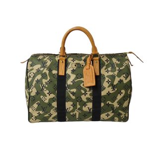 ルイヴィトン(LOUIS VUITTON)のLOUISVUITTON ルイヴィトン モノグラム フラージュ スピーディ35 ボストンバッグ ハンドバッグ M95773 迷彩 村上隆 美品 中古 62474(ボストンバッグ)