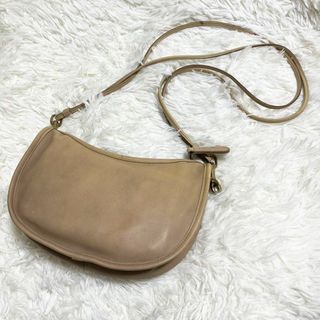 コーチ(COACH)の90s USA製 OLD COACH ショルダーバッグ vintage ベージュ(ショルダーバッグ)