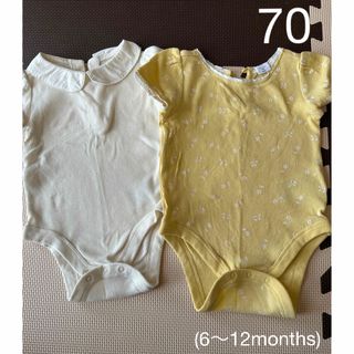 babyGAP - gap ロンパース ボディシャツ ボディスーツ リブ 70