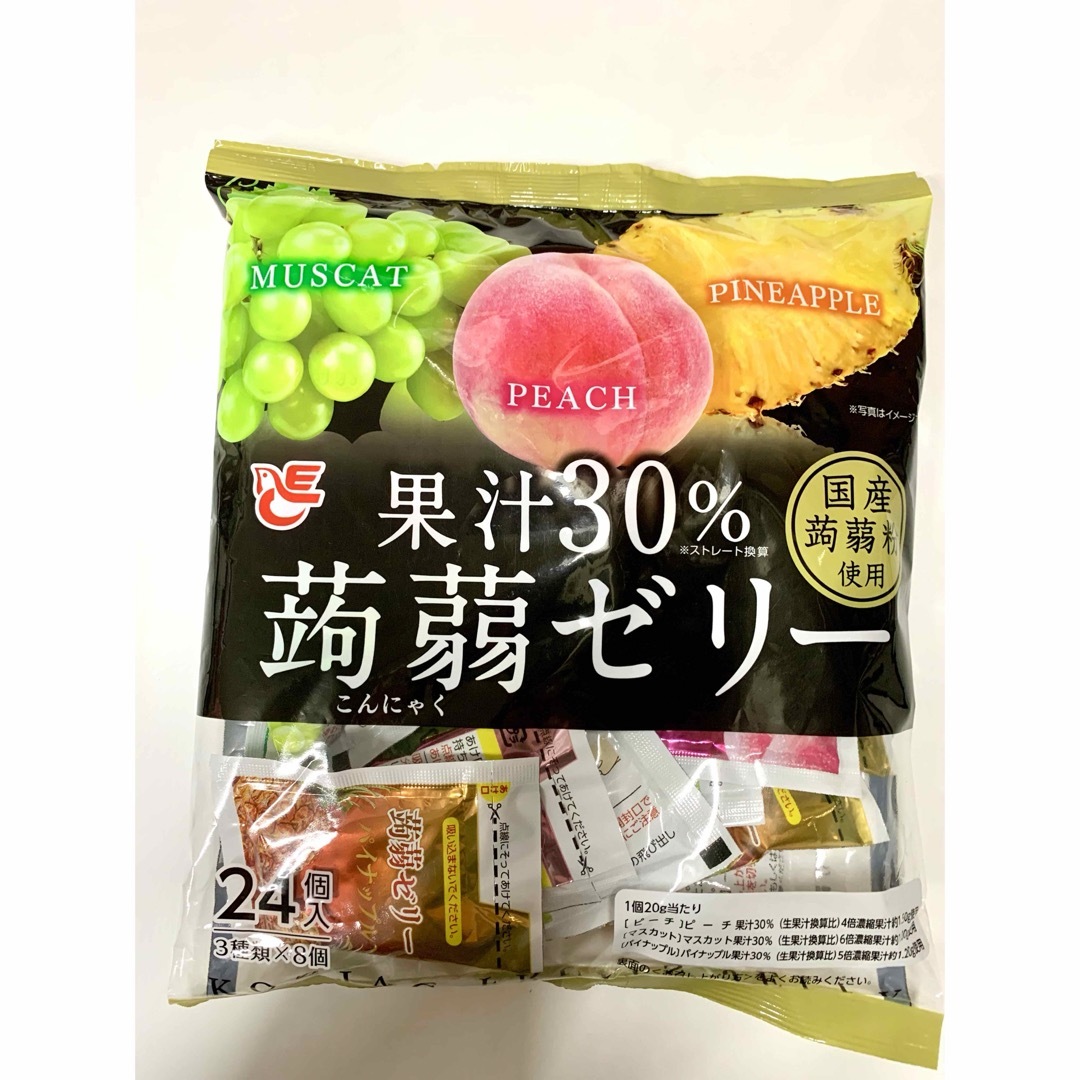 エースベーカリー 蒟蒻ゼリー ピーチ＆マスカット＆パイナップル (24個) 2袋 食品/飲料/酒の食品(菓子/デザート)の商品写真