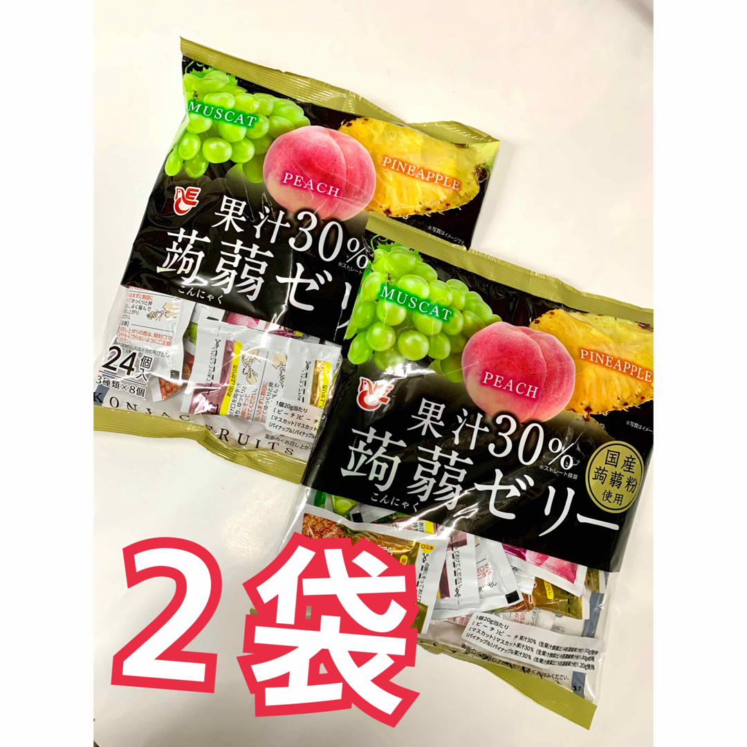 エースベーカリー 蒟蒻ゼリー ピーチ＆マスカット＆パイナップル (24個) 2袋 食品/飲料/酒の食品(菓子/デザート)の商品写真