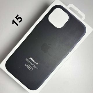 アップル(Apple)のアップル純正 iPhone 15 シリコンケース ブラック MagSafe対応(iPhoneケース)