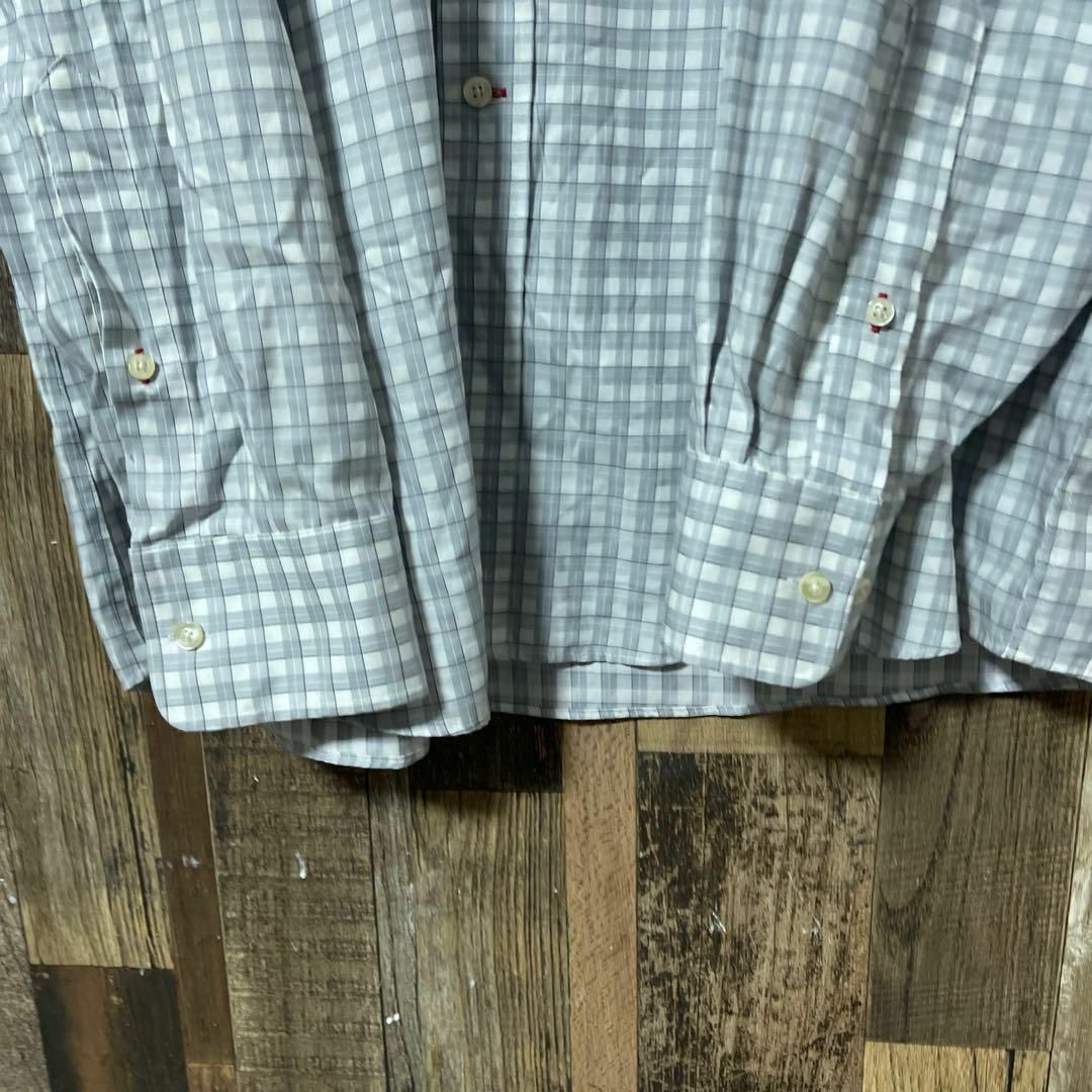 TOMMY HILFIGER(トミーヒルフィガー)のトミーヒルフィガー メンズ チェック XL グレー シャツ 古着 90s 長袖 メンズのトップス(シャツ)の商品写真