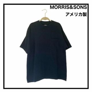 MORRIS & SONS - 【MORRIS&SONS】　Tシャツ　アメリカ製　半袖　ネイビー　無地　Lサイズ