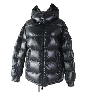 モンクレール(MONCLER)の美品◎MONCLER モンクレール 19-20AW MAIRE マイレ ロゴワッペン・フード付き ダウンジャケット ブラック 2 正規品 レディース(ダウンジャケット)