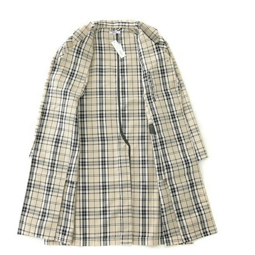 Nylaus ナイラス 春 秋 チェック ステンカラー コート/XL/新品 メンズのジャケット/アウター(ステンカラーコート)の商品写真