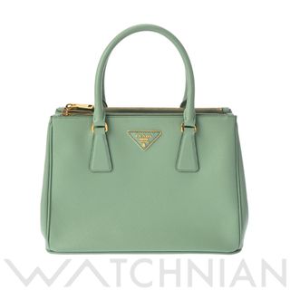 プラダ(PRADA)の中古 プラダ PRADA 1BA863 レディース ハンドバッグ ミント サフィアーノレザー(ハンドバッグ)