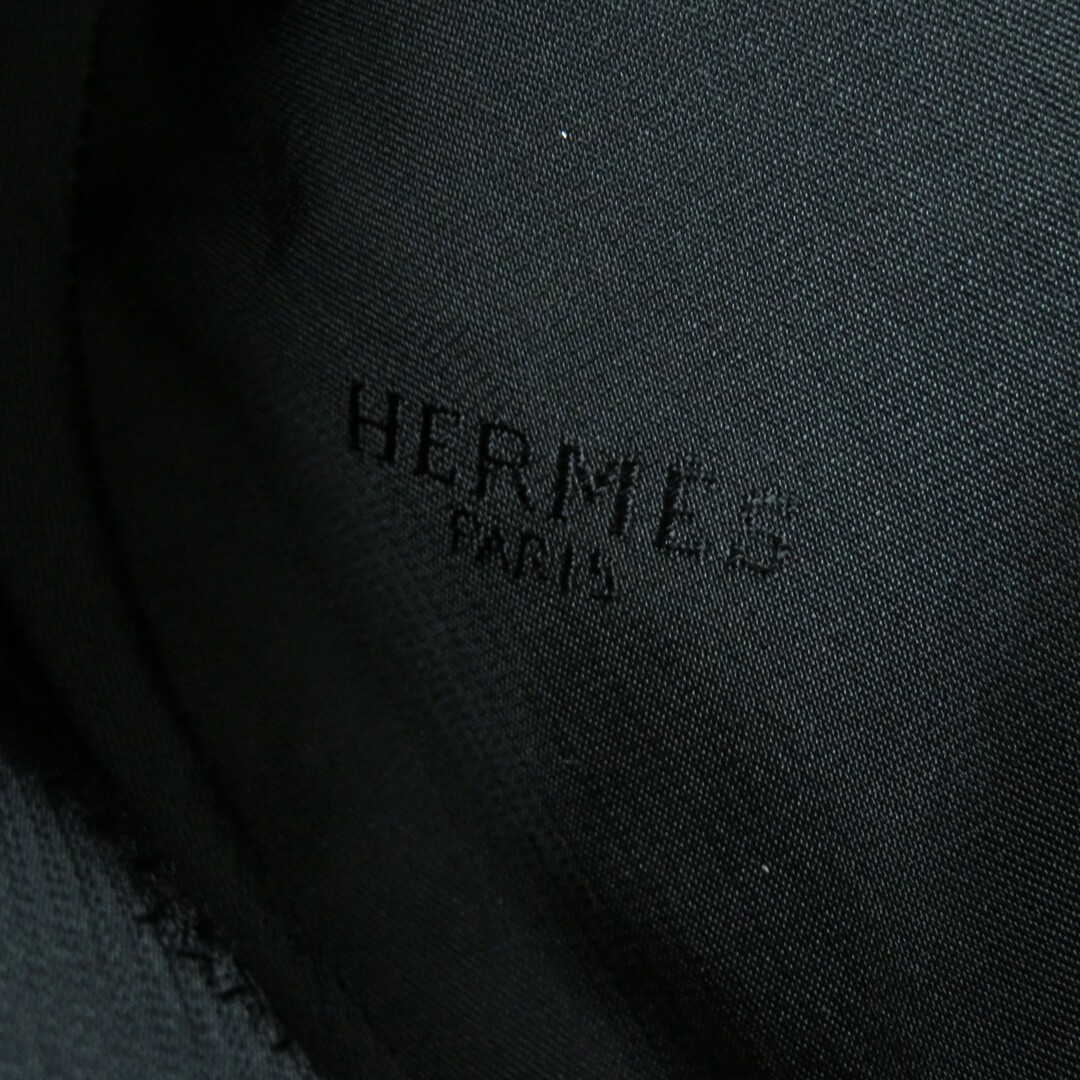 Hermes(エルメス)の極美品◎HERMES エルメス FUNK ファンク カシミヤ100％ レザーリボン 中折れ帽子 ハット ブラック 57 箱付き フランス製 レディース レディースの帽子(ハット)の商品写真