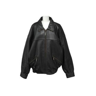 ペレペレ(PELLE PELLE)のpellepelle ペレペレ レザージャケット ビックシルエット MB2687 レザー ブラック 良品 中古 62447(その他)