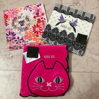 アナスイ(ANNA SUI)のANNA SUI アナスイ ハンカチ・タオルハンカチセット 3枚 スワロフスキー(ハンカチ)