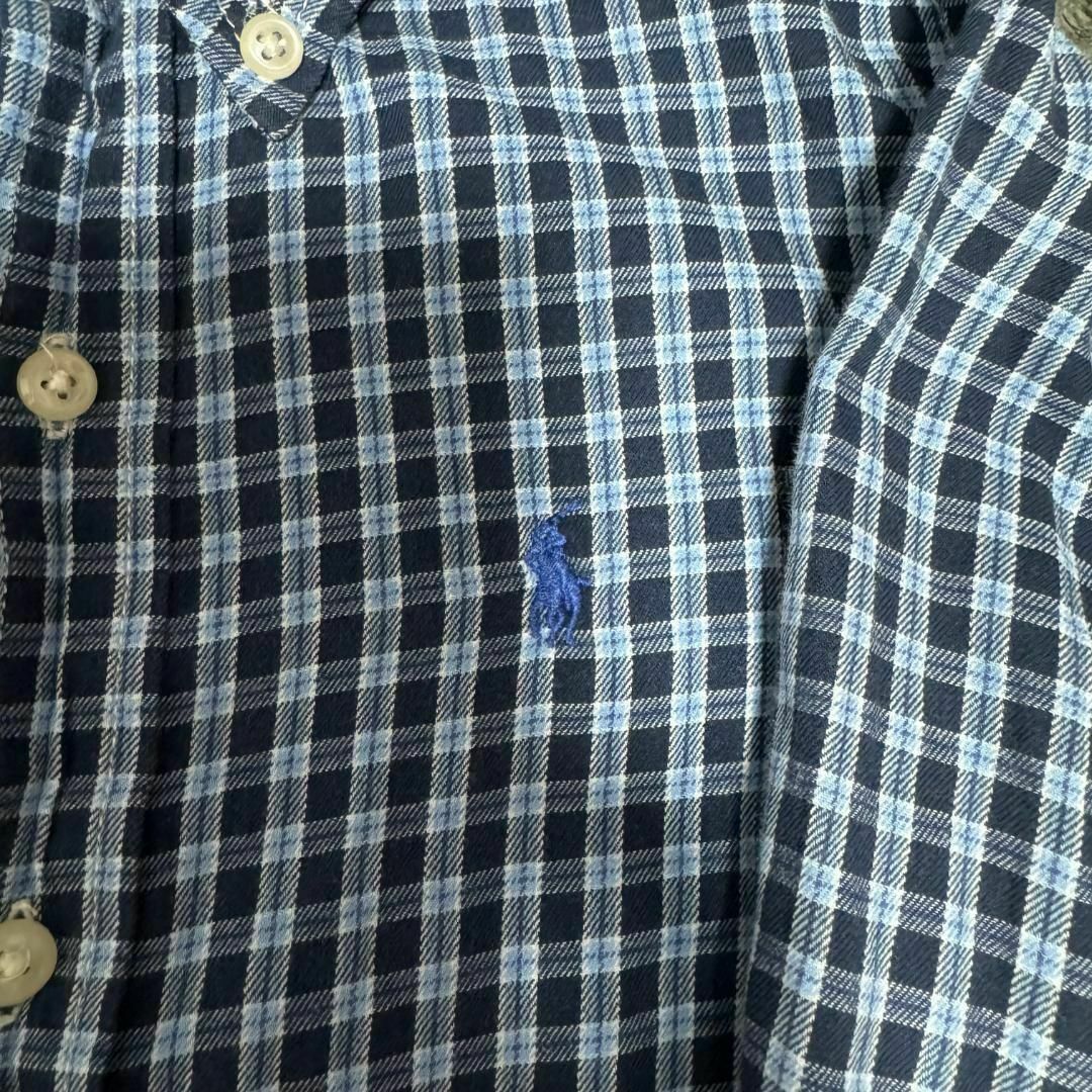 Ralph Lauren(ラルフローレン)の【キッズ】古着 RALPH LAUREN BDシャツ 115 チェック 刺繍ロゴ キッズ/ベビー/マタニティのキッズ服女の子用(90cm~)(ブラウス)の商品写真