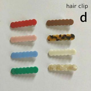 ヘアクリップ【d】①レッド　韓国子供服　ヘアピン　アクセサリー　女の子(その他)