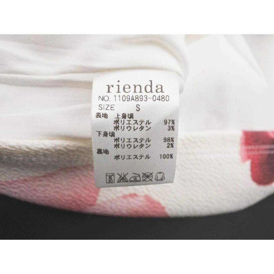 rienda(リエンダ)のrienda リエンダ ウエスト リボン 花柄 ドッキング ワンピース sizeS/オフホワイトｘピンク ■◇ レディース レディースのワンピース(ミニワンピース)の商品写真