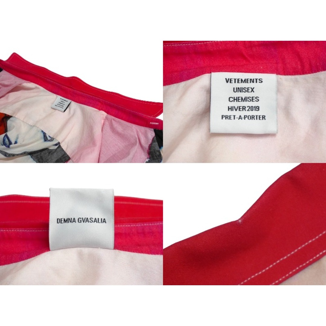 新品同様品 VETEMENTS ヴェトモン マリリンマンソン 長袖シャツ 18AW UAH19SH301 Mサイズ コットン ピンク 中古 32322 レディースのトップス(シャツ/ブラウス(長袖/七分))の商品写真