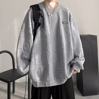 スウェット　グレー　ユニセックス　オーバーサイズ　プルオーバー　２XL　厚手　冬(トレーナー/スウェット)