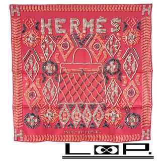 エルメス(Hermes)の■未使用■　エルメス カレ 70 スカーフ ケリー IE VINTAGE KELLY EN PERLES 真珠でできているケリー ピンク 箱 【135033】(バンダナ/スカーフ)