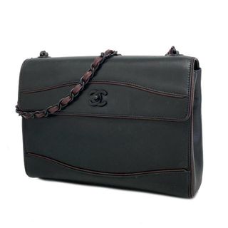 シャネル(CHANEL)の【4hc3134】シャネル ショルダーバッグ/チェーンショルダー/ラムスキン/ブラック/ブラック金具 【中古】 レディース(ショルダーバッグ)