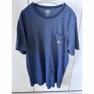 ユニクロ(UNIQLO)のディズニー　ミッキー　ユニクロ　Tシャツ　ブルー(Tシャツ(半袖/袖なし))