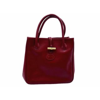 ロンシャン(LONGCHAMP)のロンシャン 本革 レザー ハンド バッグ ボルドー ■■◎レディース(ハンドバッグ)