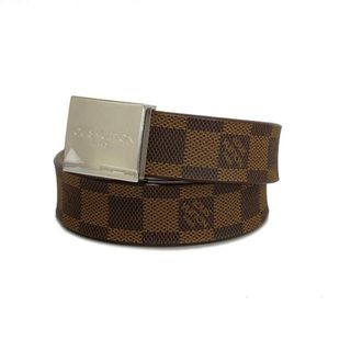 ルイヴィトン(LOUIS VUITTON)の【4hc3186】ルイヴィトン ベルト/ダミエ/サンチュールキャレ/M6803/ブラウン【中古】メンズ/レディース/ユニセックス(ベルト)