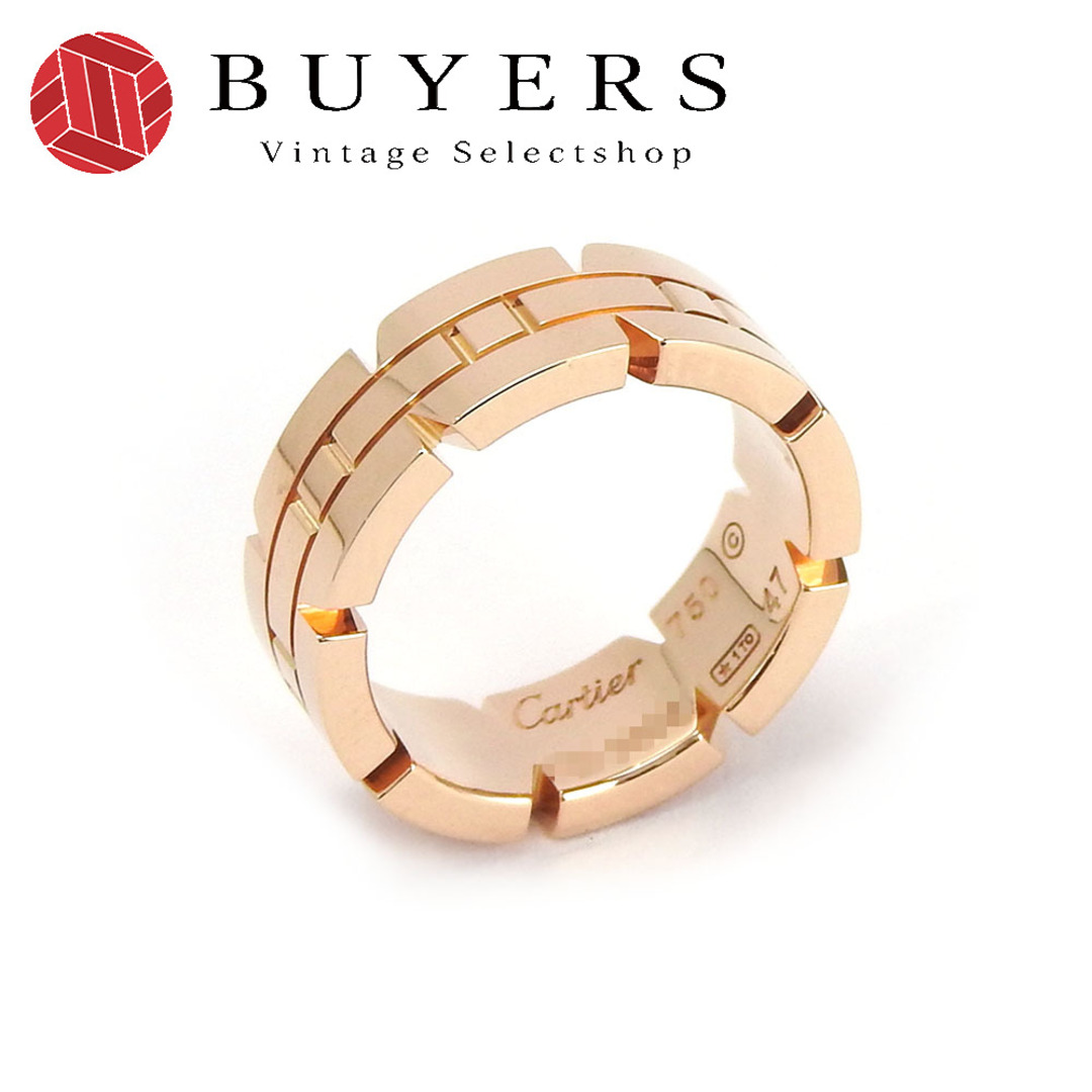 Cartier(カルティエ)の【中古】 カルティエ リング・指輪 タンクフランセーズ 47 K18PG 約8.0g ピンクゴールド ジュエリー レディース 女性 CARTIER レディースのアクセサリー(リング(指輪))の商品写真
