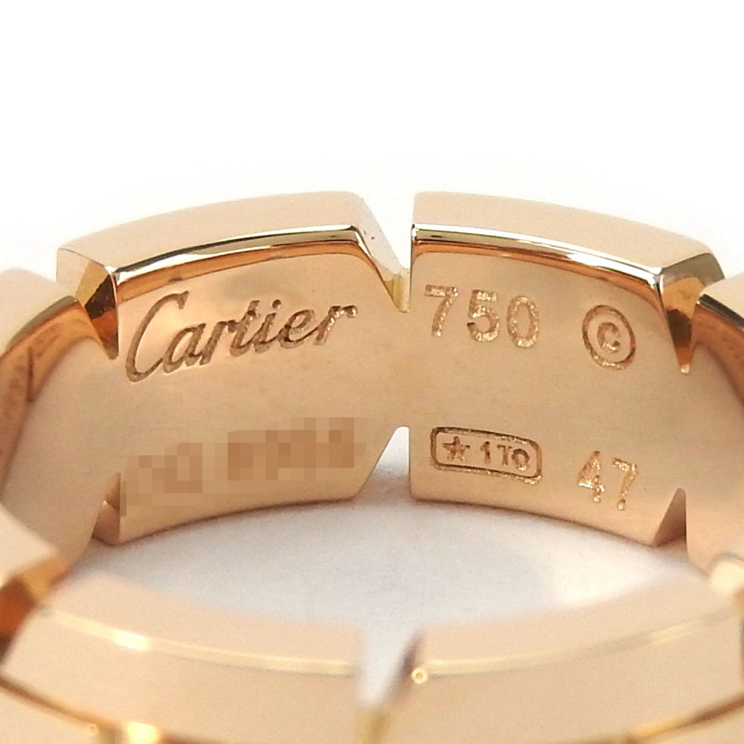 Cartier(カルティエ)の【中古】 カルティエ リング・指輪 タンクフランセーズ 47 K18PG 約8.0g ピンクゴールド ジュエリー レディース 女性 CARTIER レディースのアクセサリー(リング(指輪))の商品写真