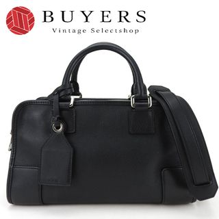 ロエベ(LOEWE)の【中古】 ロエベ ハンドバッグ アマソナ28 レザー ブラック シルバー金具 2WAY ショルダー シンプル レディース 女性 LOEWE(ハンドバッグ)