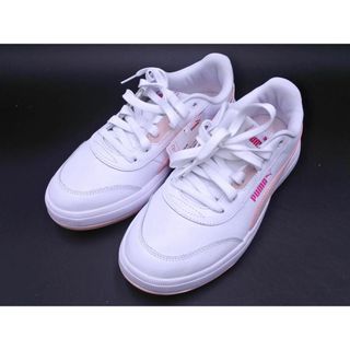 プーマ(PUMA)の新品 PUMA プーマ 383026 トリ ローカット スニーカー size25.5ｃｍ/白ｘピンク ■■ レディース(スニーカー)