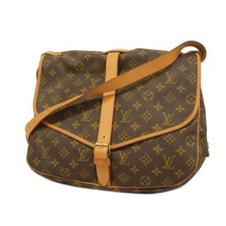 ルイヴィトン(LOUIS VUITTON)の【4hc3253】ルイヴィトン ショルダーバッグ/モノグラム/ソミュール35/M42254/ブラウン【中古】レディース(ショルダーバッグ)