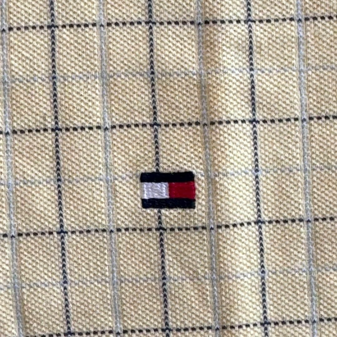 TOMMY HILFIGER(トミーヒルフィガー)のトミーヒルフィガー ポロシャツ チェック 刺繍ロゴ オーバーサイズ USA古着 メンズのトップス(ポロシャツ)の商品写真