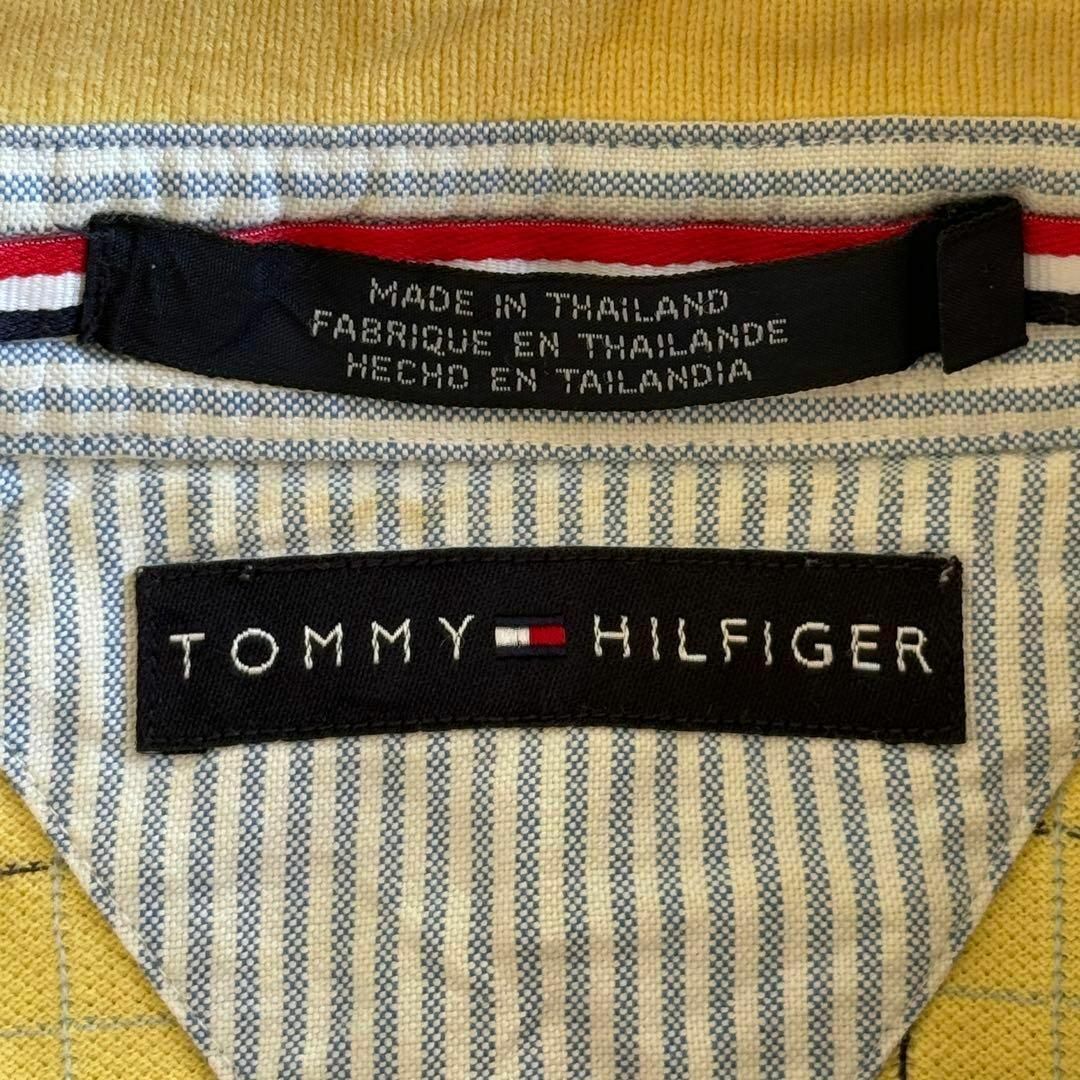 TOMMY HILFIGER(トミーヒルフィガー)のトミーヒルフィガー ポロシャツ チェック 刺繍ロゴ オーバーサイズ USA古着 メンズのトップス(ポロシャツ)の商品写真