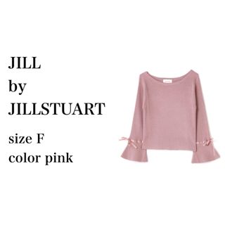 ジルバイジルスチュアート(JILL by JILLSTUART)の【新品】ジルバイジルスチュアート 袖りぼんトップス 手洗い可(ニット/セーター)