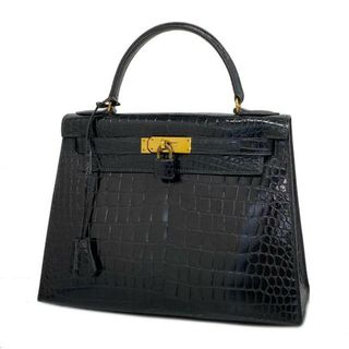 エルメス(Hermes)の★SALE 【4hc3195】エルメス ハンドバッグ/ケリー28/〇N刻印/ポロサス/ブラック/ゴールド金具 【中古】 レディース(ハンドバッグ)