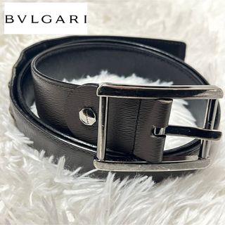 BVLGARI - BVLGARI ブルガリ ベルト レザー ブラウン×ブラック 110/44