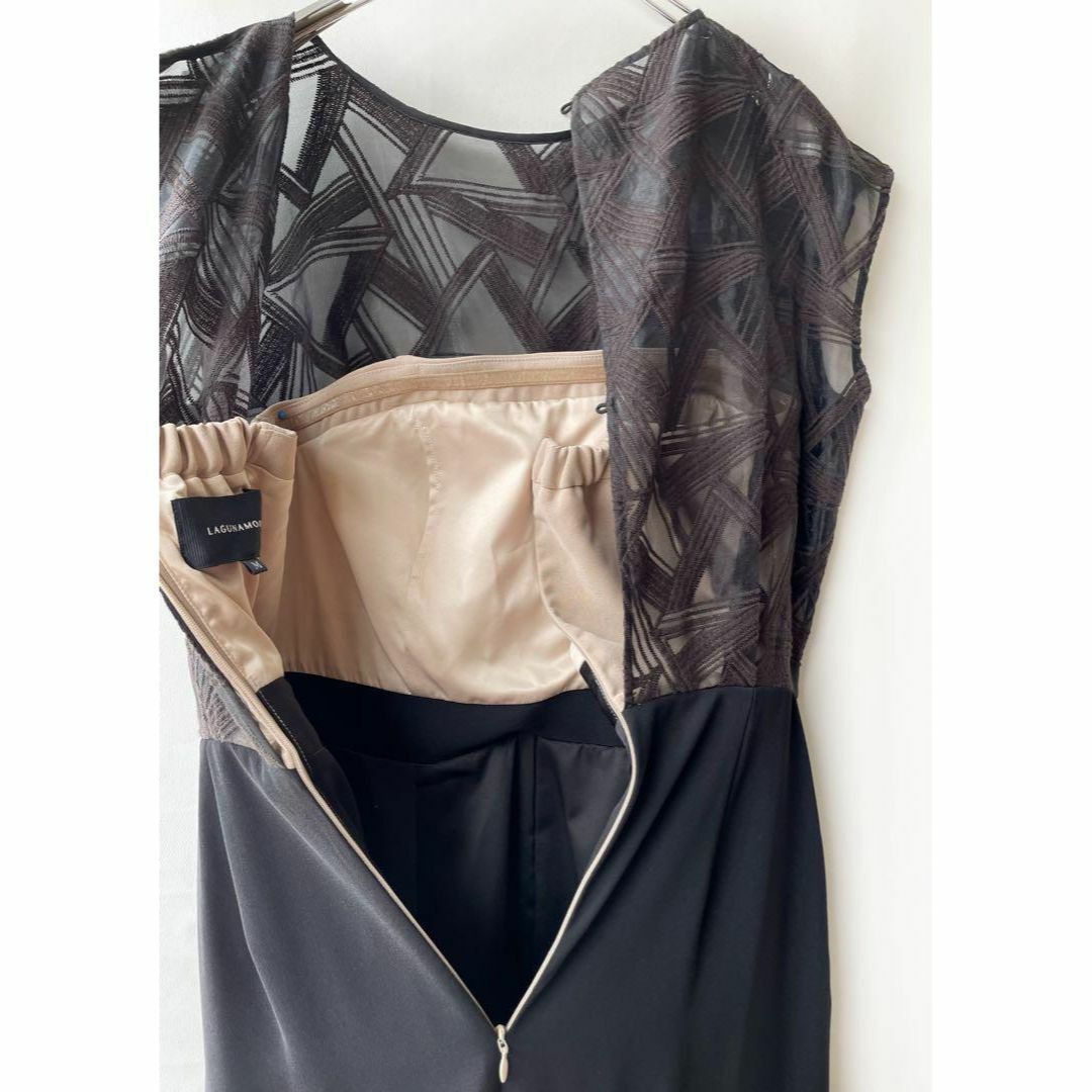 LagunaMoon(ラグナムーン)の美品✨ラグナムーン　フォーマル　パンツドレス　黒　美脚シルエット　Mサイズ レディースのフォーマル/ドレス(その他)の商品写真