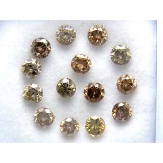 ブラウンカラー系　SI～Iクラス　合計１．５７ｃｔ　天然ダイヤルース(各種パーツ)