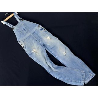 ザラ(ZARA)のZARA ザラ DENIM ダメージ加工 サロペット オーバーオール 青 ■■ レディース(サロペット/オーバーオール)