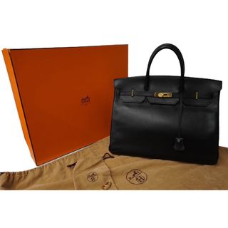 エルメス(Hermes)の極美品 HERMES エルメス ハンドバッグ バーキン 40 ◻︎C刻 G金具 アルデンヌ ブラック 中古 62526(ハンドバッグ)