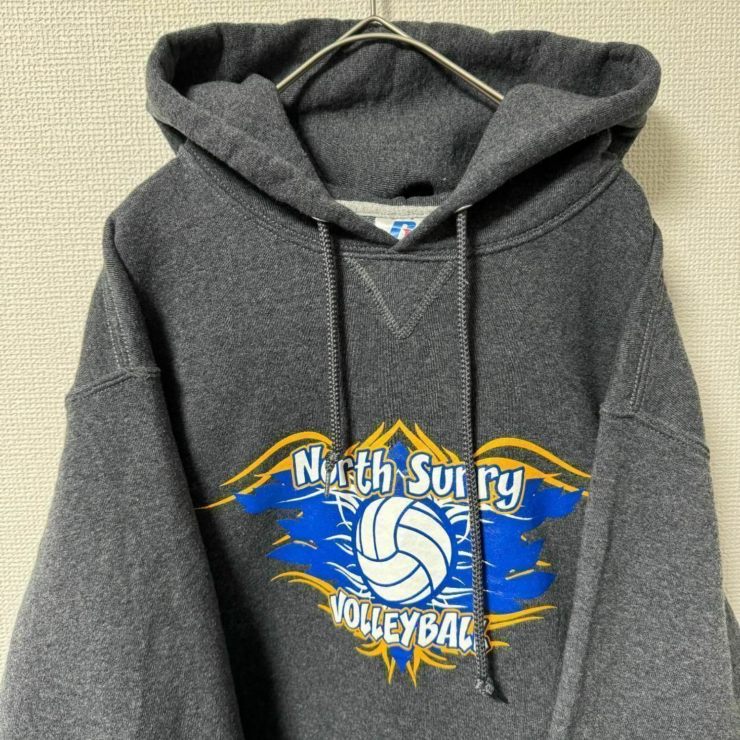 Russell Athletic(ラッセルアスレティック)の90s 古着 RUSSEL ATHLETIC パーカー M バレーボール メンズのトップス(パーカー)の商品写真