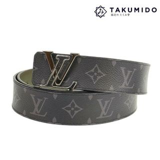 ルイヴィトン(LOUIS VUITTON)のルイヴィトン ベルト サンチュール LV 中古 M0252 サイズ90/36 モノグラム エクリプス カーキ LOUIS VUITTON 【中古】 | メンズ ファッション シンプル レザー シルバー金具 ロゴ リバーシブル ビトン ブランド小物 ABランク(ベルト)