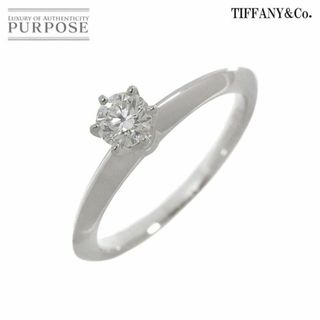 ティファニー(Tiffany & Co.)のティファニー TIFFANY&Co. ソリティア ダイヤ 0.24ct I/VVS1/3EX 9号 リング Pt 指輪【鑑定書付き】VLP 90222244(リング(指輪))