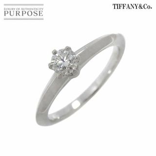 ティファニー(Tiffany & Co.)のティファニー TIFFANY&CO. ソリティア ダイヤ 0.26ct H/VS2/3EX 8号 リング Pt プラチナ【鑑定書付き】VLP 90223484(リング(指輪))